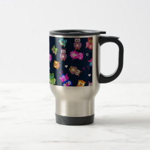 Mug De Voyage Hiboux d'arc-en-ciel