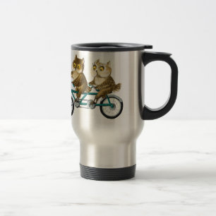 Mug De Voyage Hiboux de bicyclette