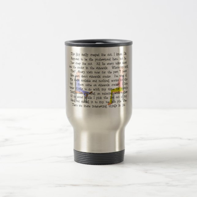Mug De Voyage Histoire Art Déplaisant Strowalk Crack Guy (Centre)