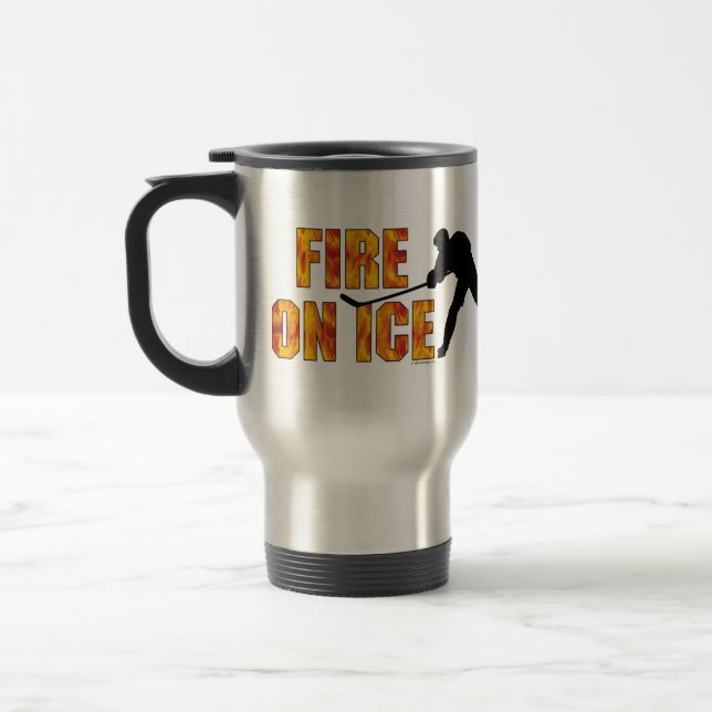 Mug De Voyage Hockey Feu Sur Glace (Gauche)