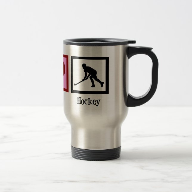 Mug De Voyage Hockey sur gazon Peace Love (Droit)