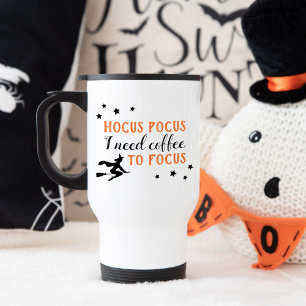 Mug De Voyage Hocus Pocus Moderne Orange et Noir Halloween