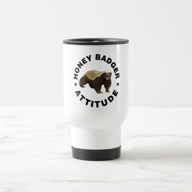 Mug De Voyage Honey badger a Attitude (Centre)