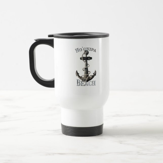 Mug De Voyage Ho'okipa Beach Hawaii vacances Ancre nautique Sai (Gauche)