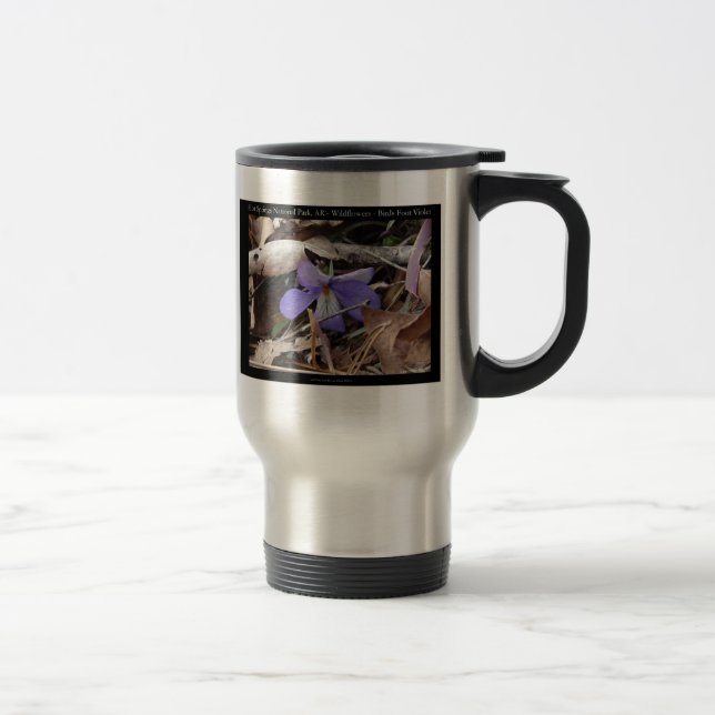 Mug De Voyage Hot Springs National Park, AR Wild Violets Cadeaux (Droit)