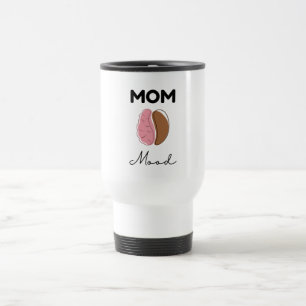 Mug De Voyage Humeur de Maman Café Cerveau Design Minimaliste