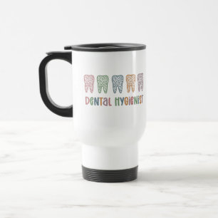 Mug De Voyage Hygiéniste dentaire   RDH Dentist Léopards cadeaux