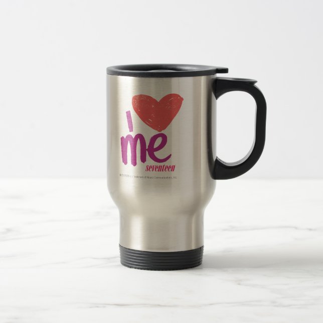 Mug De Voyage I coeur je rose/pourpre (Droit)