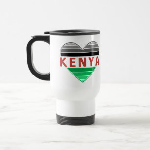 Mug De Voyage I Love Kenya, Kenyan Heart