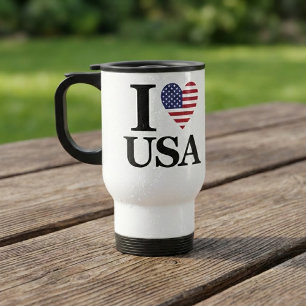 MUG DE VOYAGE "I ❤️ USA"