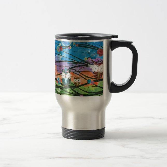 Mug De Voyage ia (c) 2013 - arbres généalogiques de hibou (Droit)