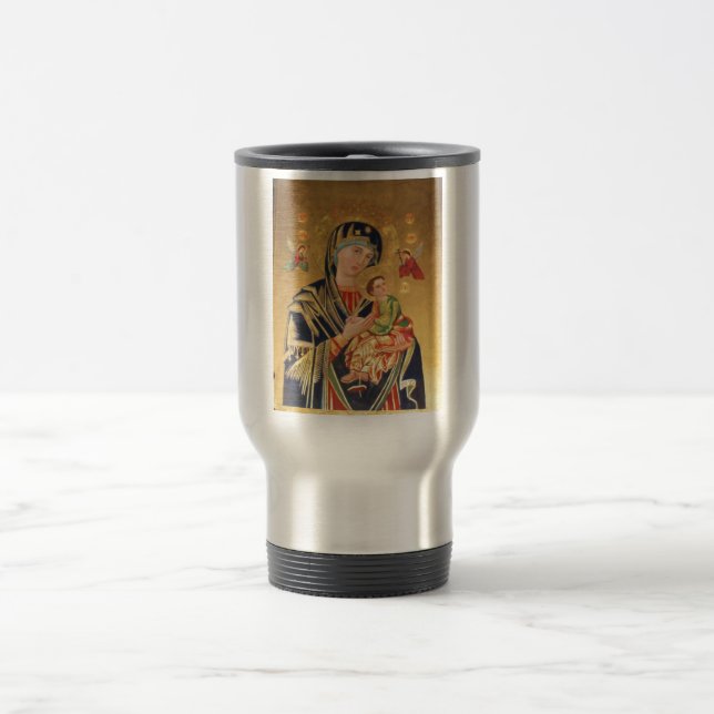 Mug De Voyage Icône orthodoxe russe - Vierge Marie et bébé Jésus (Centre)