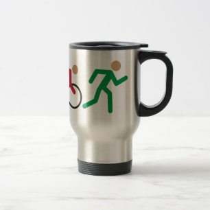 Mug De Voyage Icônes de logo de triathlon en couleurs
