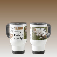 Idéal chat animal de compagnie et café blanc brun