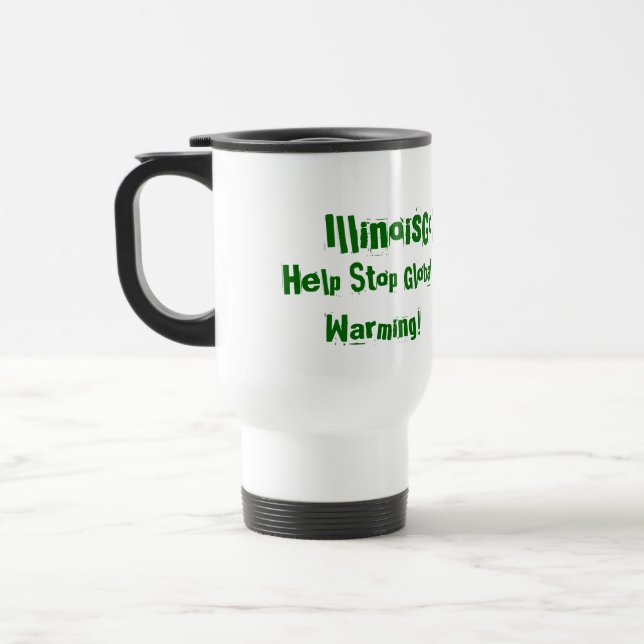 Mug De Voyage IllinoisGoGreen.org, changent votre pensée ! , (Gauche)