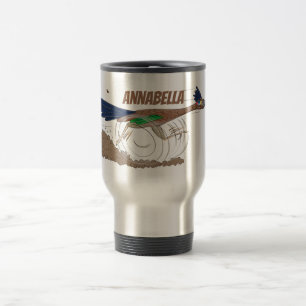 Mug De Voyage Illustration amusante de la caricature d'oiseau du