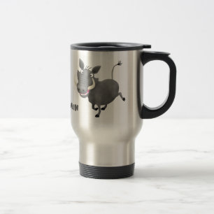 Mug De Voyage Illustration amusante d'un cochon de phacochère af