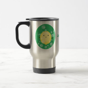 Mug De Voyage Illustration de bulles de caricatures de citron mo