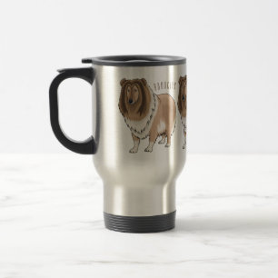 Mug De Voyage Illustration de chien Rough collie