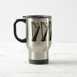 Mug De Voyage Illustration de dessin animé sur la harpe