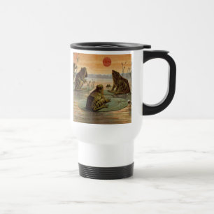 Mug De Voyage Illustration de grenouilles Lily Pads Moon