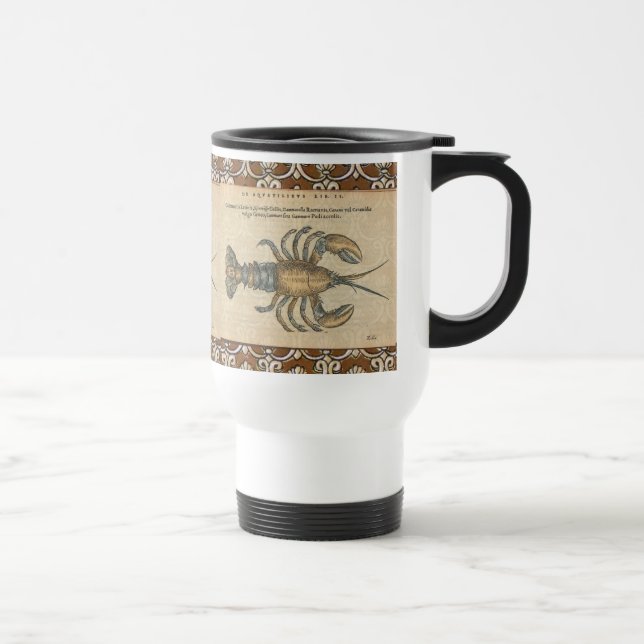 Mug De Voyage Illustration de homard, fruits de mer du Maine (Droite)