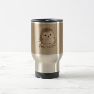 Mug De Voyage Illustration de jardin au hérisson à l'aquarelle