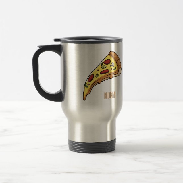 Mug De Voyage Illustration de la pizza (Gauche)