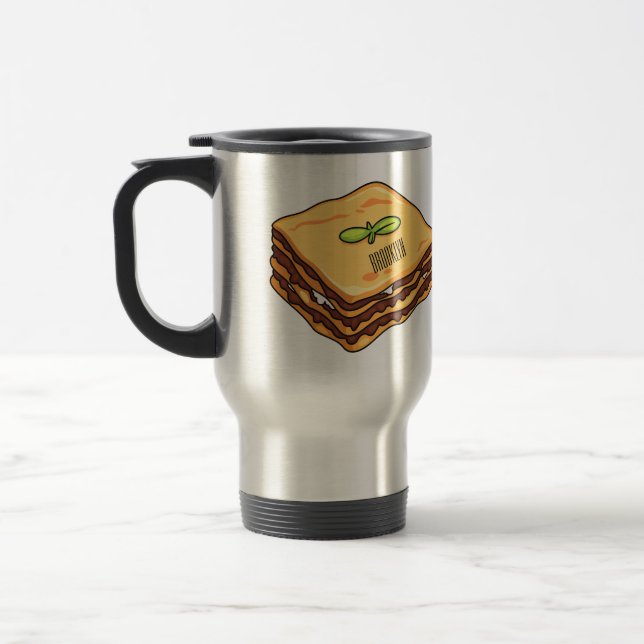 Mug De Voyage Illustration de Lasagna (Gauche)