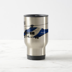 Mug De Voyage Illustration de l'hélicoptère de police