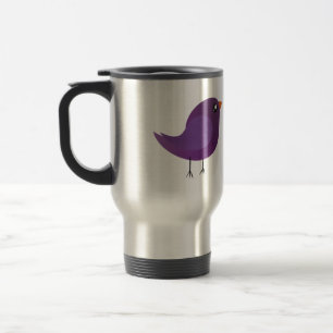 Mug De Voyage Illustration de petit oiseau violet mignon