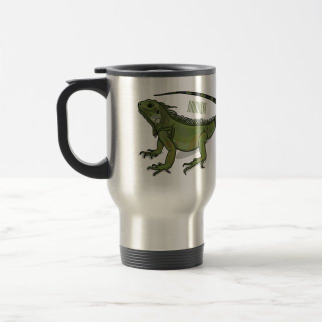 Mug De Voyage Illustration d'Iguana (Gauche)