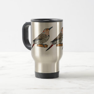 Mug De Voyage Illustration d'oiseau de scintillement du Nord