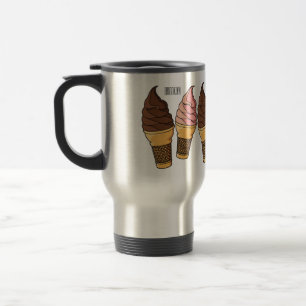 Mug De Voyage Illustration du cône de crème glacée
