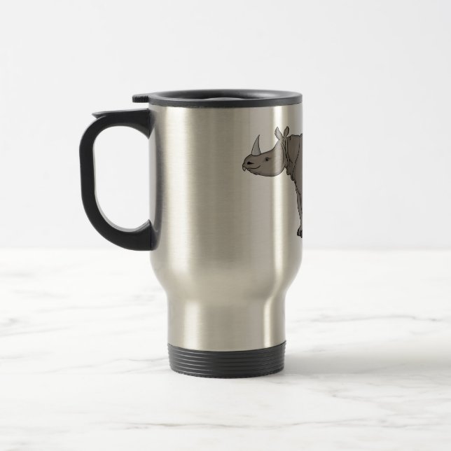 Mug De Voyage Illustration du rhinocéros de Javan (Gauche)