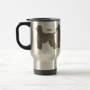 Mug De Voyage Illustration d'un chien hound afghan