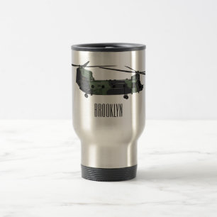 Mug De Voyage Illustration d'un hélicoptère de l'armée de Chinoo