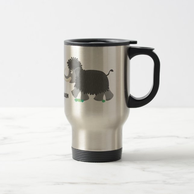 Mug De Voyage Illustration d'un mammouth laineux mou (Droit)