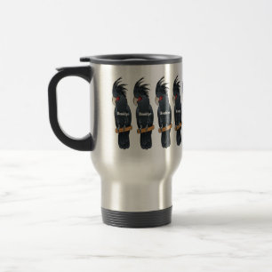 Mug De Voyage Illustration d'un oiseau de cobaye de palme