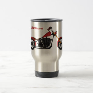 Mug De Voyage Illustration motocyclette de style hélicoïdal