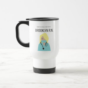 Mug De Voyage Illustration personnalisée Infirmière Merci