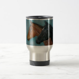 Mug De Voyage image équine du poulain noir renard brun renard