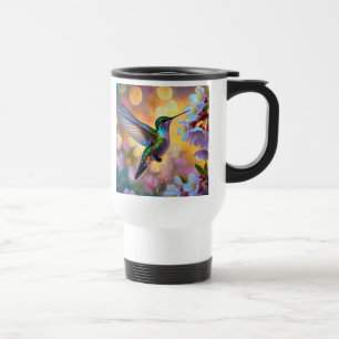 Mug De Voyage Imaginaire de cerisier en fleurs Hummingbird