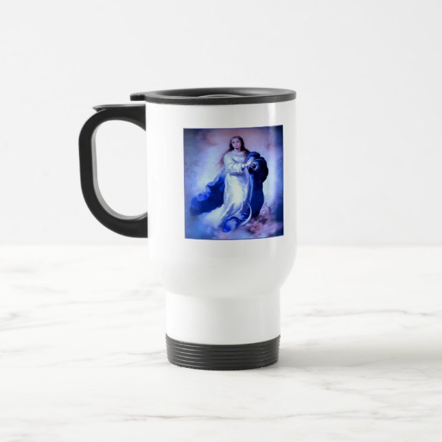 Mug De Voyage Immaculé bleu Conception (Gauche)