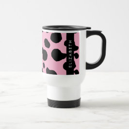 Mug De Voyage Impression De Vache, Spots De Vache, Vache Rose, V