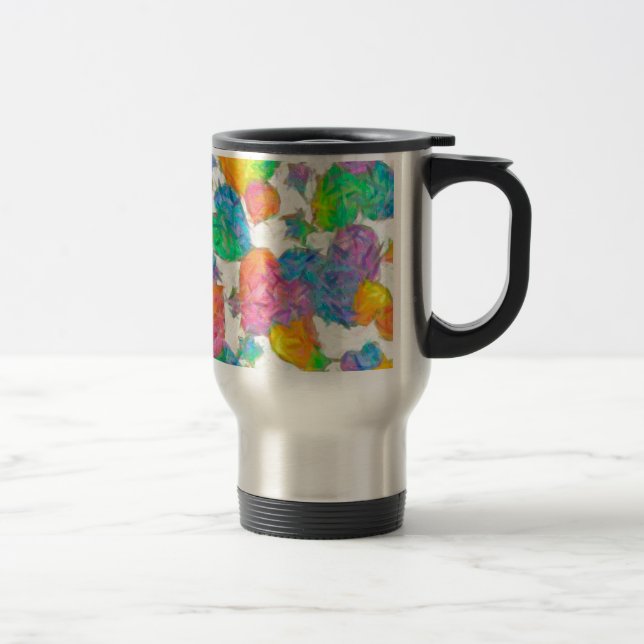 Mug De Voyage Impressionniste Pastel Valentine Hearts (Droit)