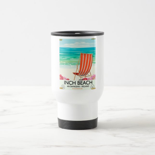 Mug De Voyage Inch Beach, An Daingean - affiche voyage irlandais (Centre)