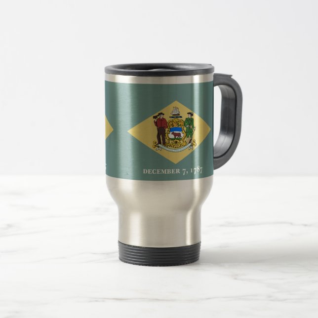 Mug De Voyage Indicateur du Delaware (Devant droit)