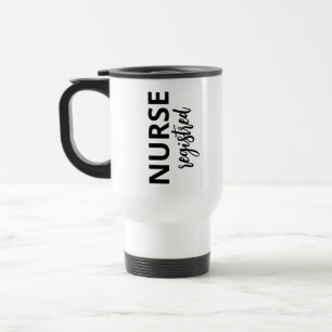 Mug De Voyage Infirmière diplômée RN Nom personnalisé Deux côtés