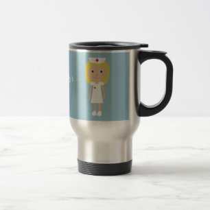 Mug De Voyage Infirmière mignonne de bande dessinée